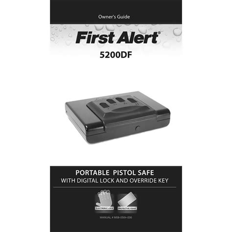 first alert digital locking steel security box instructions|first alert safe 5200df.